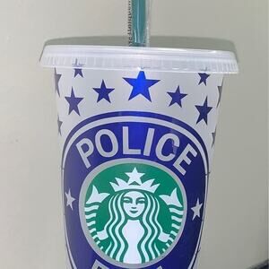 Starbucks Police 24oz Cold Cup Customized